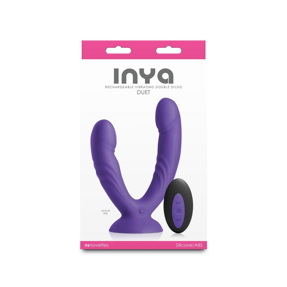 Подвійний дилдо з вібрацією NS Novelties INYA - Duet - Purple Sex Aura Київ - фото 3