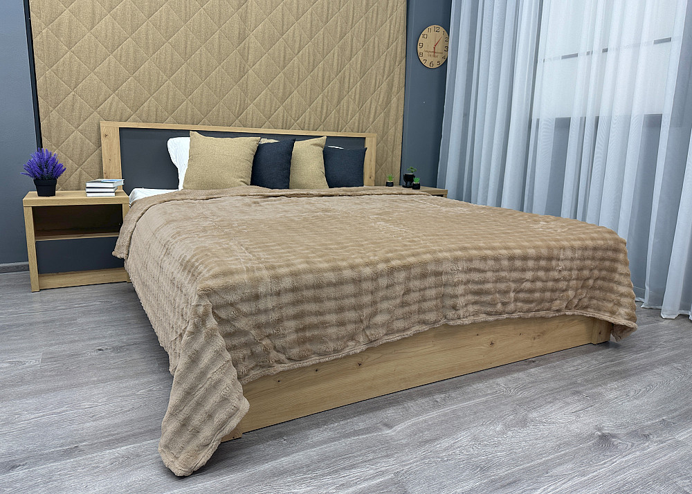 Плед-покривало 200х230 см (+-5см) "Soft Night" Бежевий (87-213) Київ - фото 4