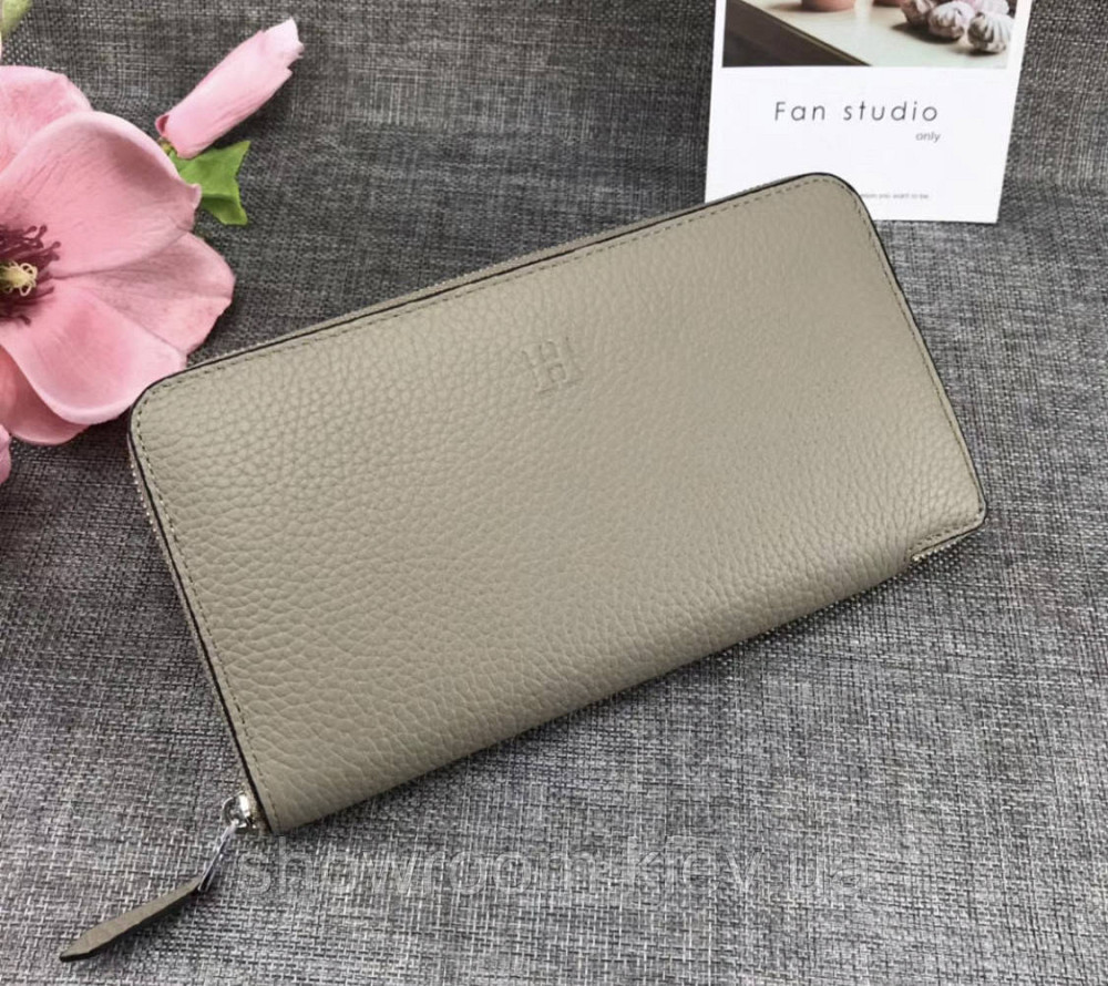 Жіночий шкіряний гаманець на блискавці H (506) кольору тауп Київ - фото 7