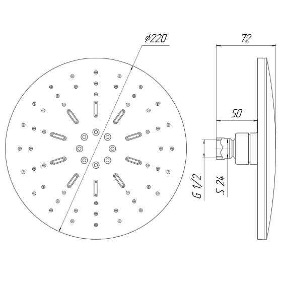 Душевая лейка Topaz NF-R2222T-00-WHITE Київ