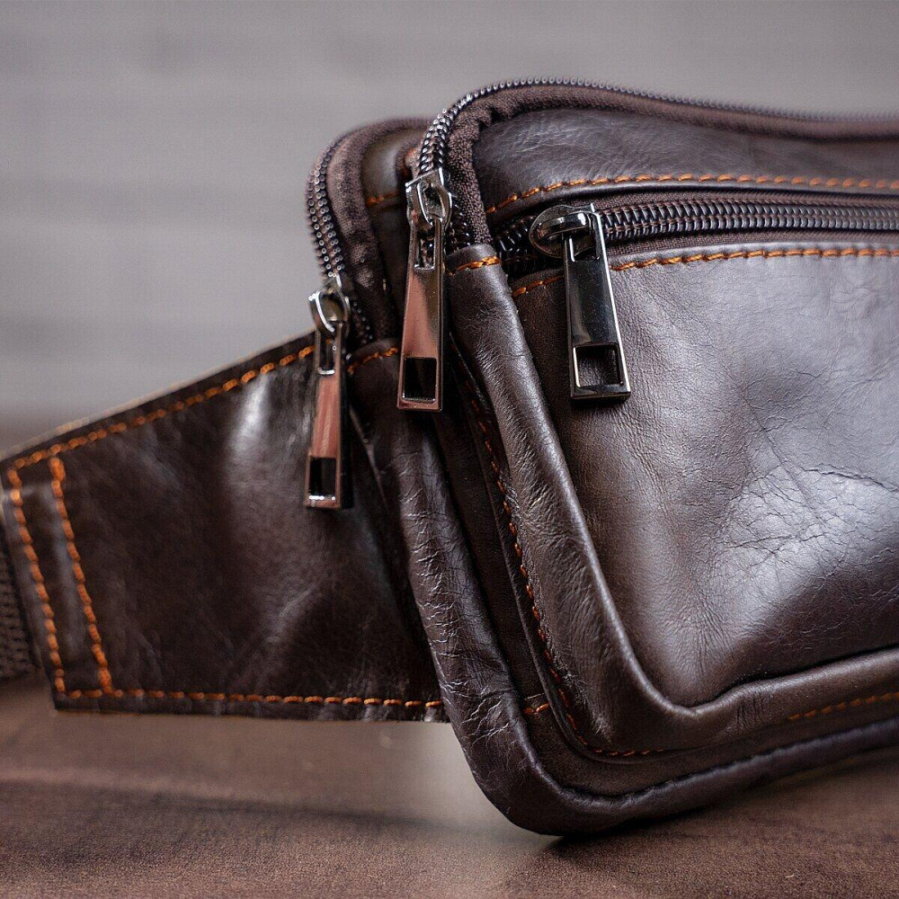 Сумка на пояс Vintage 14727 Коричнева Київ - фото 9