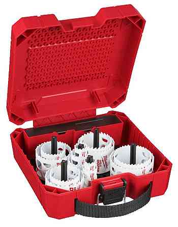 Набір коронок Bi-Metal HOLE DOZER MILWAUKEE, (діаметри 20/22/25/32/ 40/44 /51/57/64/ 65/67/68/76мм) (17шт), пластиковий кейс Одеса