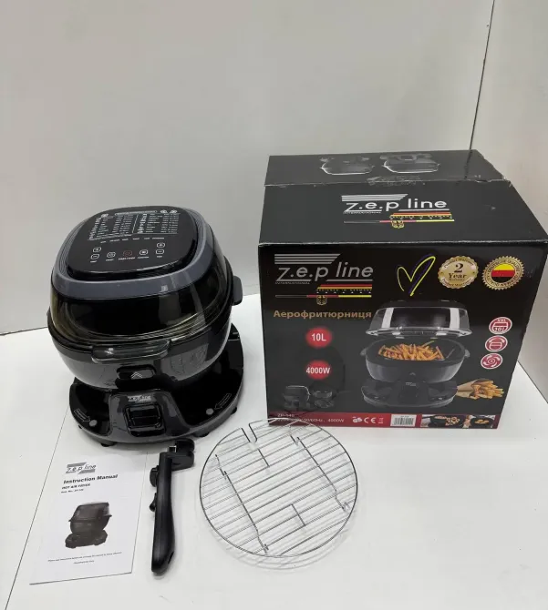Смарт-аэрофритюрница с функцией вращения на 18 программ Zepline ZP-140 10литров 4000Вт Коломия - фото 1