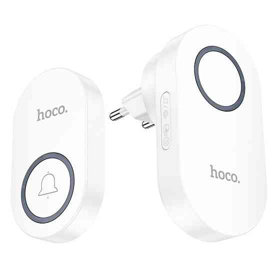 Дзвінок HOCO HI25 210 mAh wireless doorbell (EU) White Київ