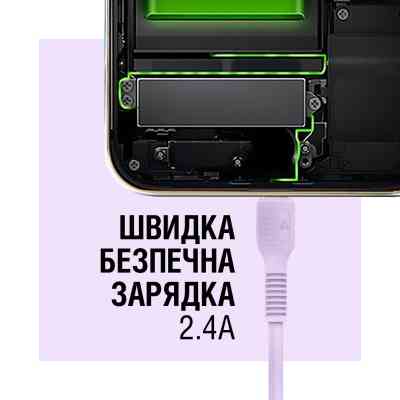 Дата кабель USB 2.0 AM to Type-C 1.2m AL-CBCOLOR-T1BK Purple ACCLAB (1283126518270) Винница