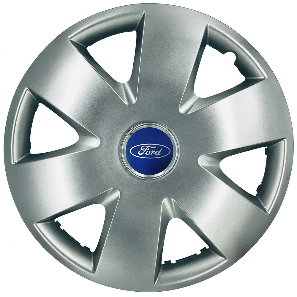 Автомобільні модельні ковпаки R15 Ford 308 4шт, SJS, сріблясті Київ - фото 1