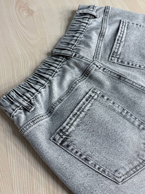 Шорти жіночі джинсові Liana 4-017 4-018 бермуди з резинкою на таліїі великі розміри сірі, сірий, 31, 31, 83 см, 107 см Київ - фото 5