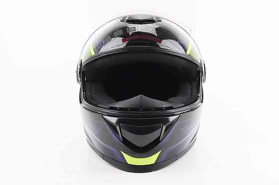 Шолом інтеграл, закритий BLD-М65 М (57-58см), ЧОРНИЙ/НЕОНОВО-ЖОВТО-СИНІЙ Киев