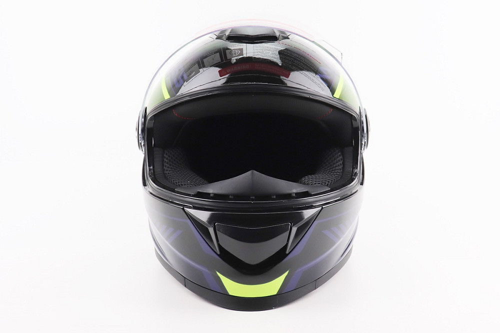 Шолом інтеграл, закритий BLD-М65 М (57-58см), ЧОРНИЙ/НЕОНОВО-ЖОВТО-СИНІЙ Киев - изображение 5