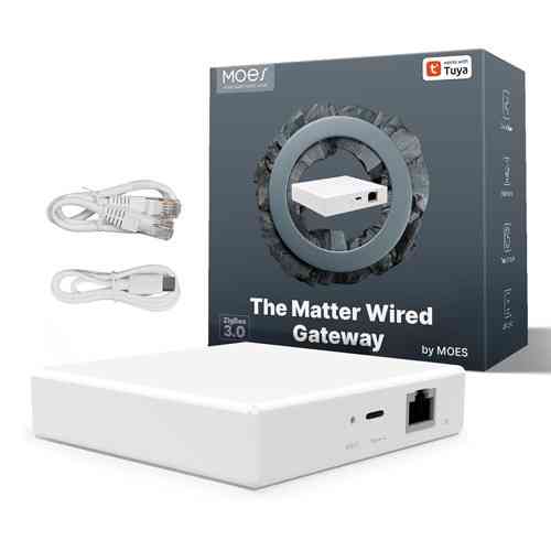 Шлюз розумного будинку Moes MZHUB Zigbee 3 0 Matter Thread Ethernet хаб контролер Tuya Smart Life 128 пристроїв живлення 5В Type C Київ