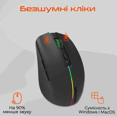 Мишка Meetion BTM002 Wireless/Bluetooth Black (MT-BTM002-A) Вінниця