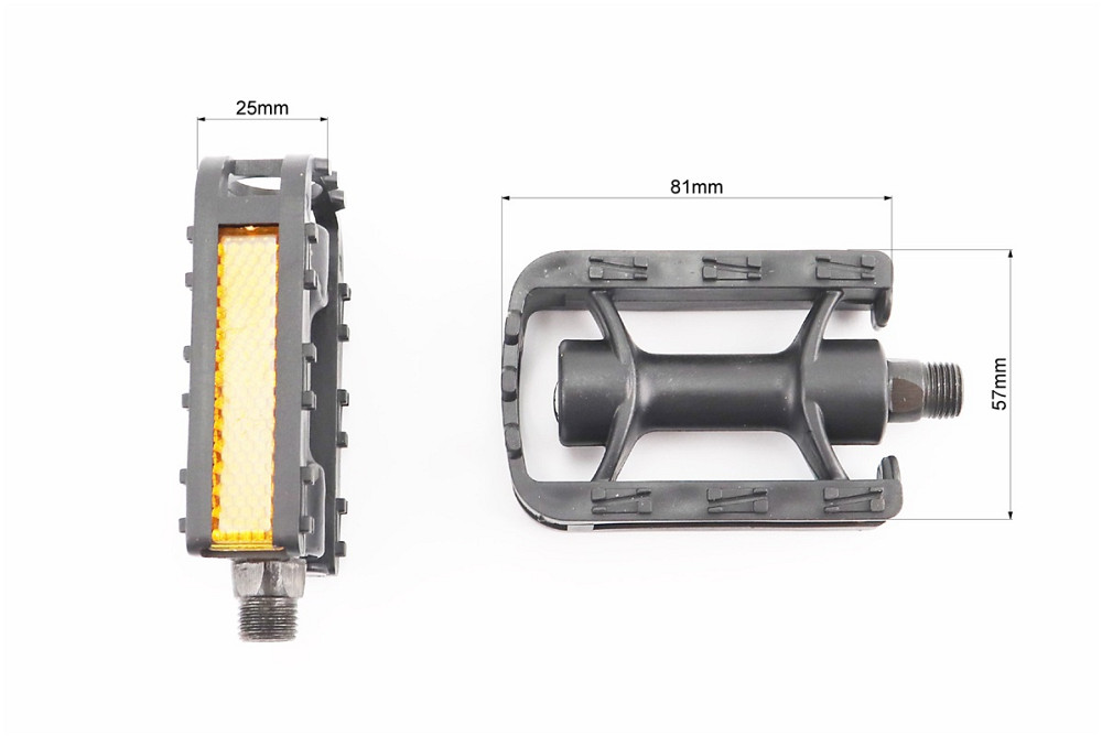 Педалі CHILD 1/2" (80x58mm) пластикові, чорні (без підшипників) Київ - фото 2