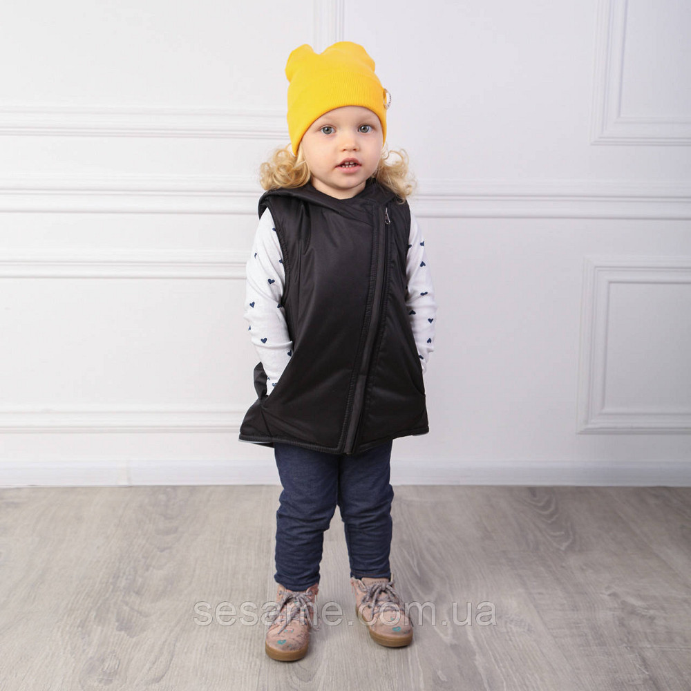 Дитяча Куртка-жилетка 2 в 1 демісезонна Чорна Харків - фото 5