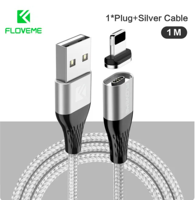 Магнитный кабель FLOVEME MicroUsb Magnetic Cable 1m Gray Киев - изображение 1