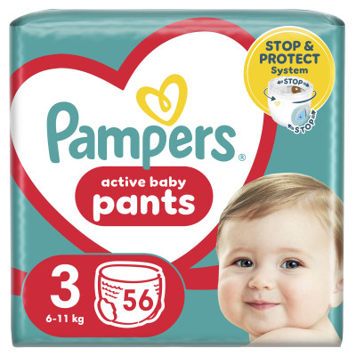 Подгузники Pampers трусики Pants Размер 3 (6-11 кг) 56 шт (8006540068663) Винница - изображение 1