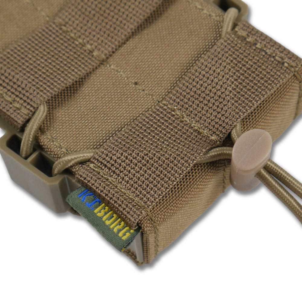 Жорсткий посилений тактичний підсумок на 1 магазин Kiborg GU Single Mag Pouch Coyote. Підсумки для магазинів Київ - фото 9