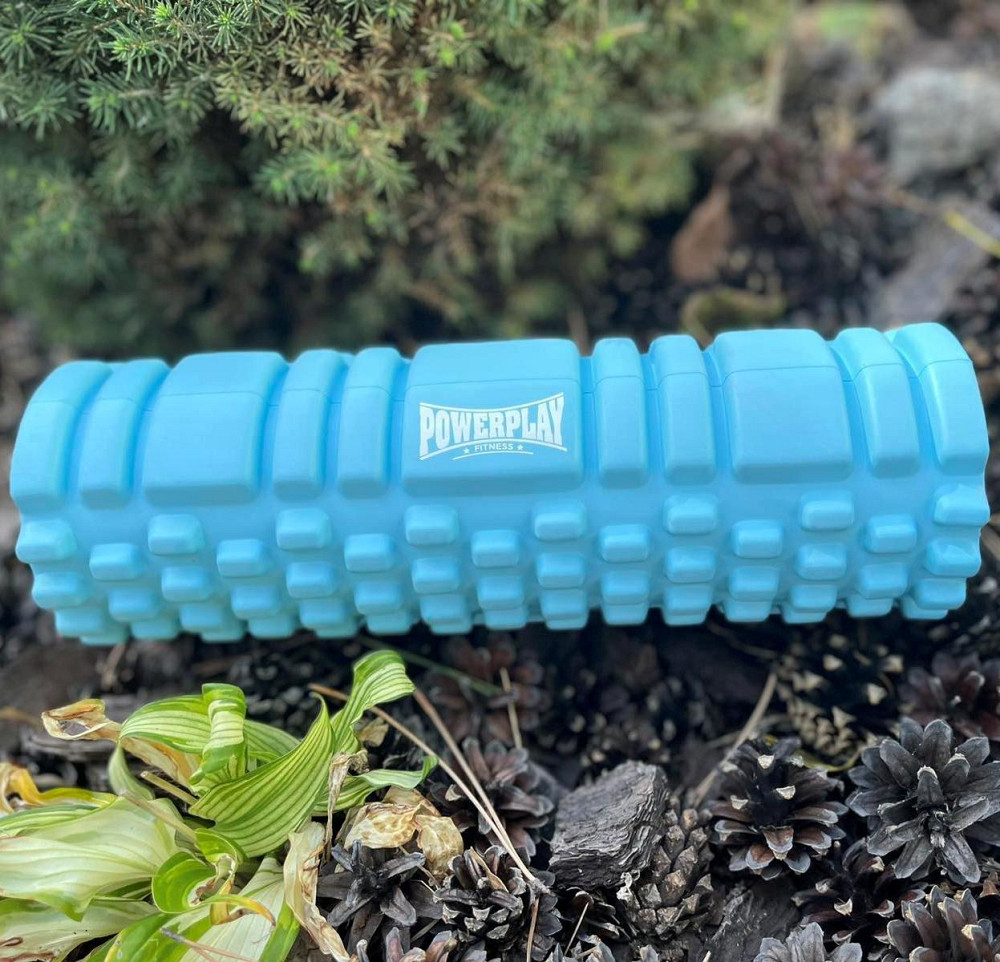 Масажний ролик (роллер) PowerPlay 4342 Massage Roller Синій (30x10см.) Кам'янське - фото 7