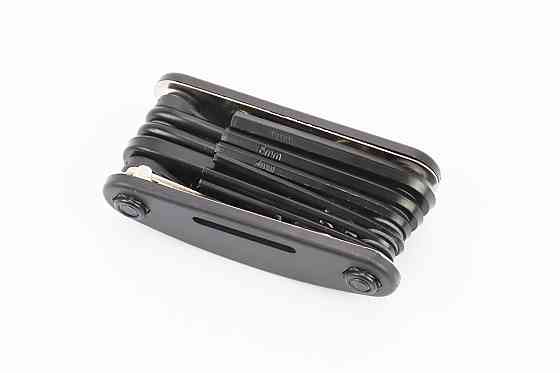 Ключ-набір 13 предметів (шестигранники 2,2.5,3,4,5,6 мм, відкидний спицевий ключ, викрутки пряма та фігурна, головки 8,9,10 мм, лопатка), KL-9801 Київ