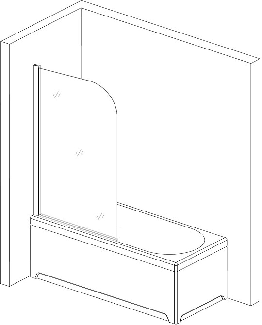 Шторка для ванної ELBA 80TC (80T) BRAVO (1уп.) Київ - фото 5