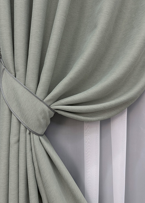 Комплект готовых штор VR-Textil Блэкаут двусторонний Eclipsе № 1790ш Сатин 130х270 см 2 шт (39-871) Киев - изображение 5