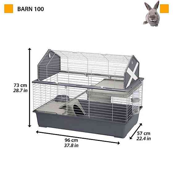 Клетка для кроликов и грызунов с аксессуарами и наклейками Ferplast Barn 100 (Ферпласт Барн 100) Запорожье