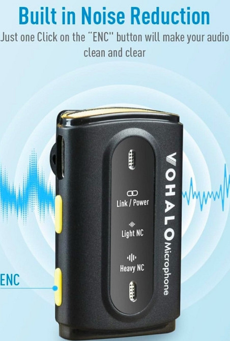 Бездротовий петличний мікрофон VOHALO для iPhone iPad Android. Київ - фото 2