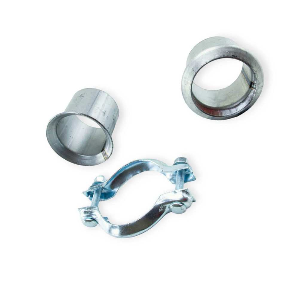 Хомут глушителя (d-61 мм) ГАЗ 2410 Волга с патрубком (1 болт) FA1 Мукачево - изображение 1