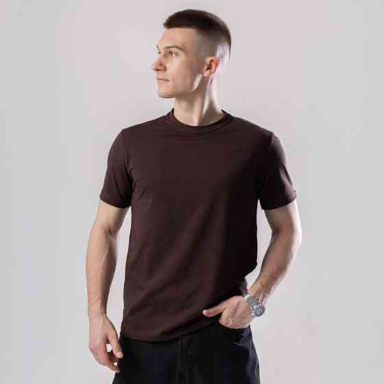 Чоловіча футболка бавовняна Pobedov Peremoga шоколадна Київ