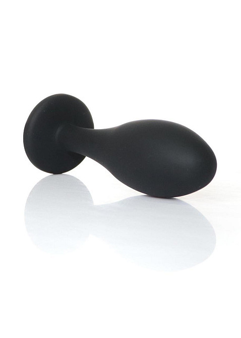Анальна пробка - Jewellery Silicone Black Plug M Clear Sex Aura Київ - фото 4