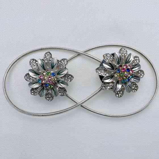 Магніти для штор та гардин "Flowers" набір 2 шт Різнокольоровий (81-210) Київ