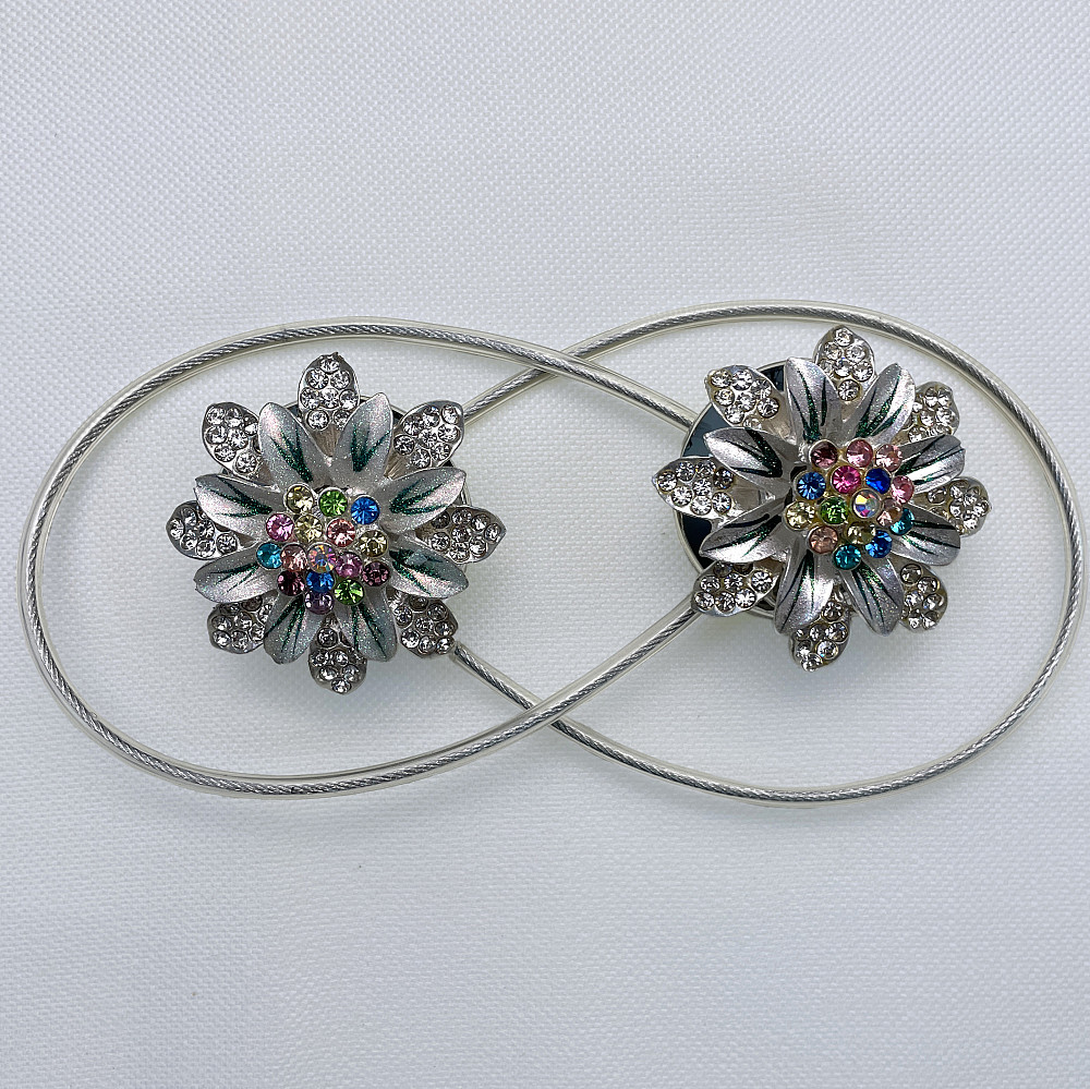 Магніти для штор та гардин "Flowers" набір 2 шт Різнокольоровий (81-210) Київ - фото 5