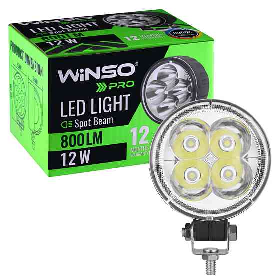 Фара светодиодная Winso Pro Epistar точечный 10-30V, 12W (4x3W), 1шт Львов
