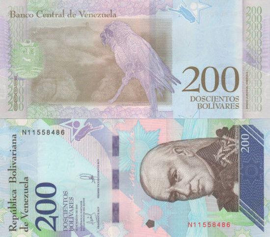 Венесуела / Венесуэла / Venezuela 200 bolivares 2018 Pick 107 UNC Полтава - изображение 1