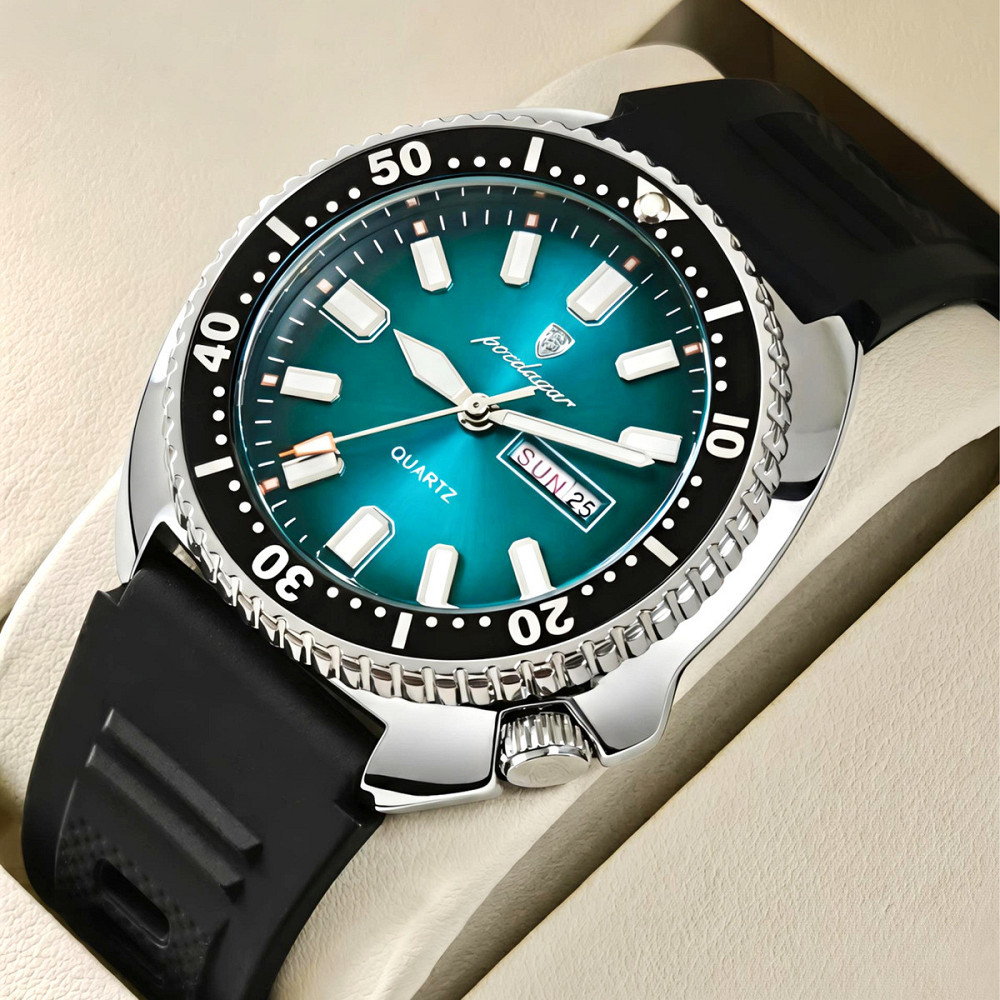 Годинник чоловічий кварцовий Poedagar Stanford Rubber (2 ремінці) Київ - фото 2