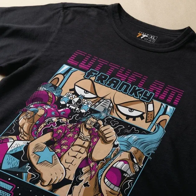 Футболка чоловіча з  принтом Ван Пис Френкі Розмір 48 Anime1007 Дніпро - фото 3