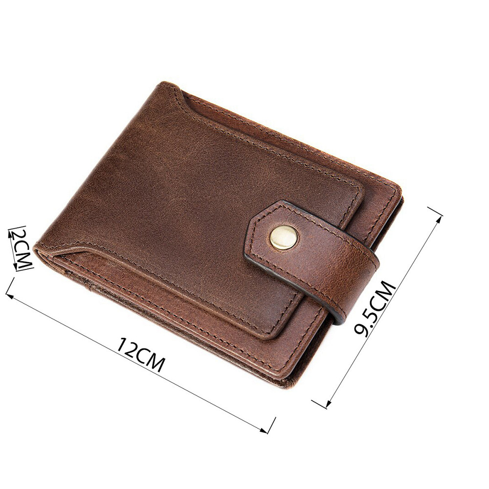 Портмоне в два складання на кнопці Коричневе (Vintage) Київ - фото 7