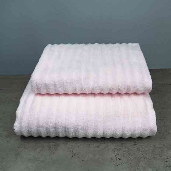 Набір махрових рушників Зеро Твіст 2шт GM Textile 50x90см, 70x140см 550г/м2 (Світло-рожевий) Суми