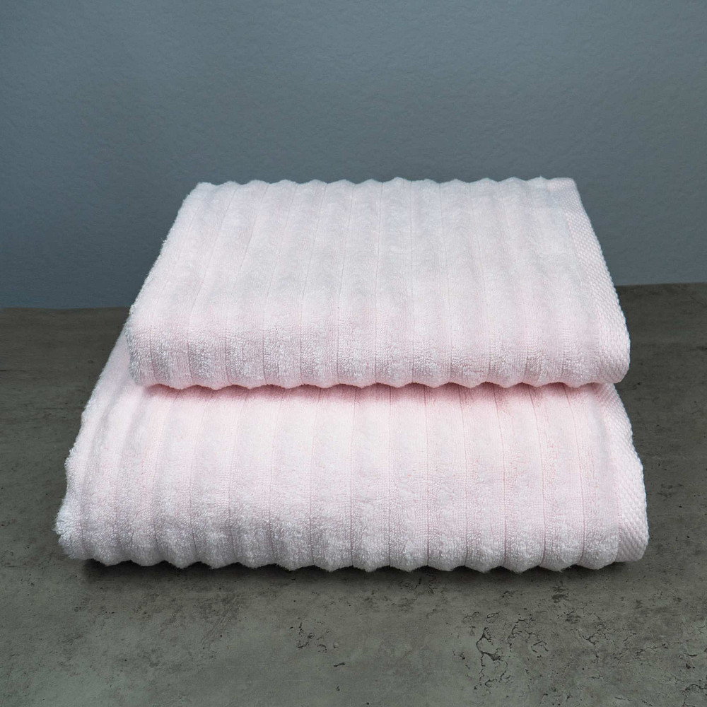 Набор махровых полотенец Зеро Твист 2шт GM Textile 50x90см, 70x140см 550г/м2 (Светло-розовый) Сумы - изображение 1