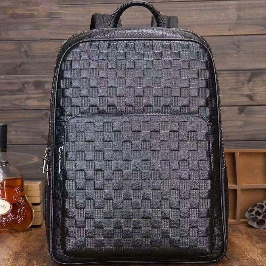 Повсякденний чоловічий рюкзак із натуральної шкіри брендовий чорний сучасний портфель відмінна якість Tiding Київ - фото 2