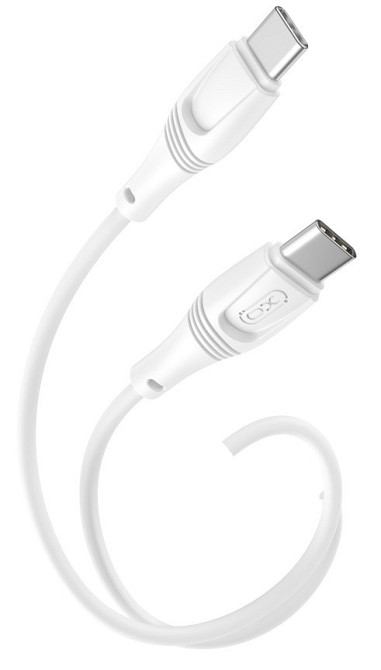 Кабель XO NB-Q239B Zeus Series High Elastic Type-C to Type-C - 60W - 1m White (6976048) Київ - фото 3