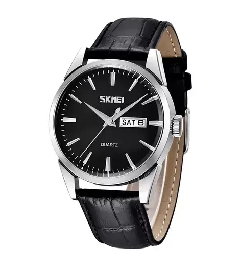 Годинники чоловічі наручні Skmei 9073 (Сріблясті з чорним циферблатом) Вінниця - фото 1