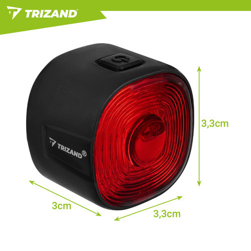 Задній велосипедний ліхтар USB червоний 6 режимів Trizand (27562) Нововолинськ - фото 3