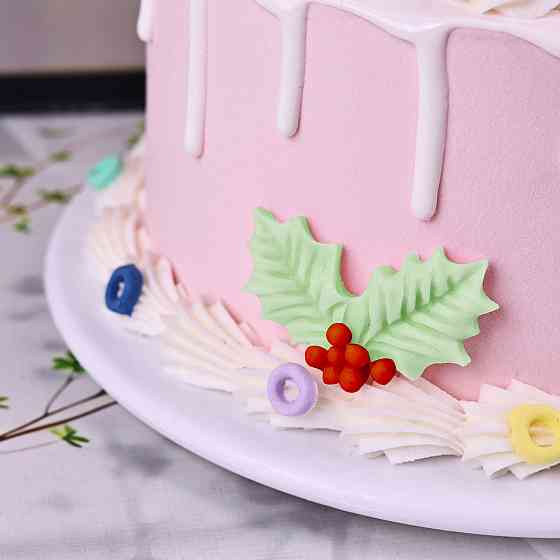 Молд кондитерский Рождественский листок силиконовый 82 на 53 мм серый Киев