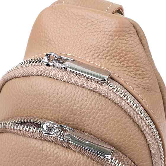 Слинг сумка из натуральной кожи для женщин Vintage 22939 Бежевый Киев