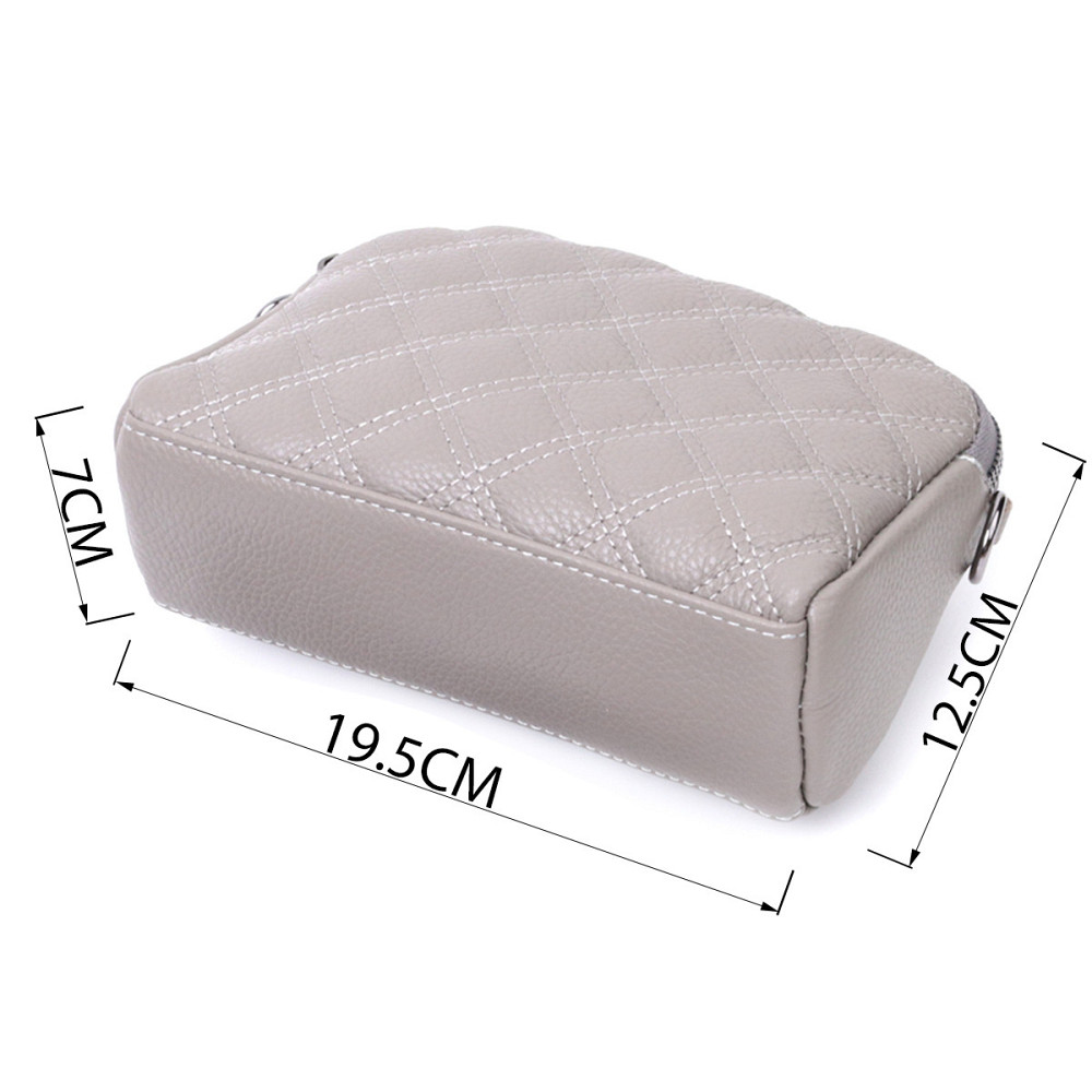 Удобная женская сумка прошита ромбами на лицевой стороне из натуральной кожи Vintage 22810 Серый Киев - изображение 3