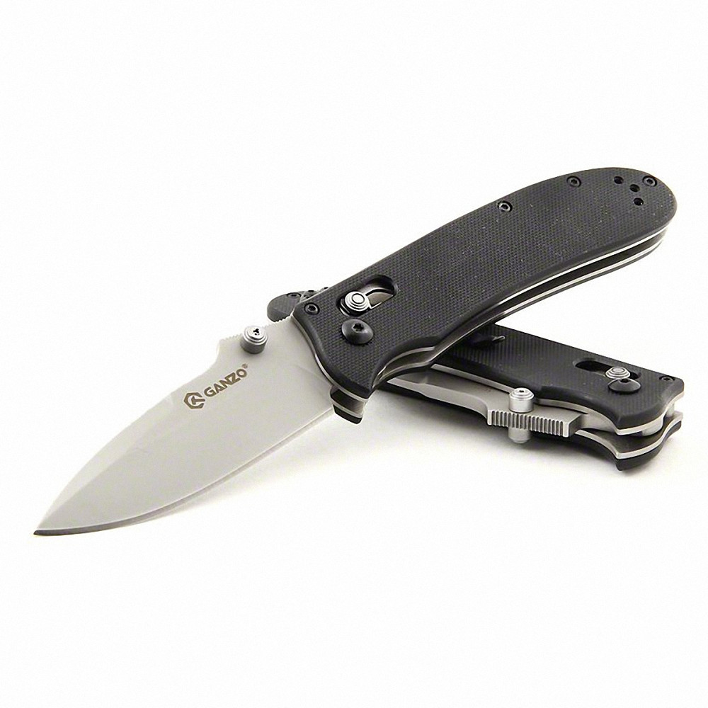 Ніж складаний туристичний Ganzo G704 ( 8.6 см) 440С / G10 чорний Киев - изображение 3