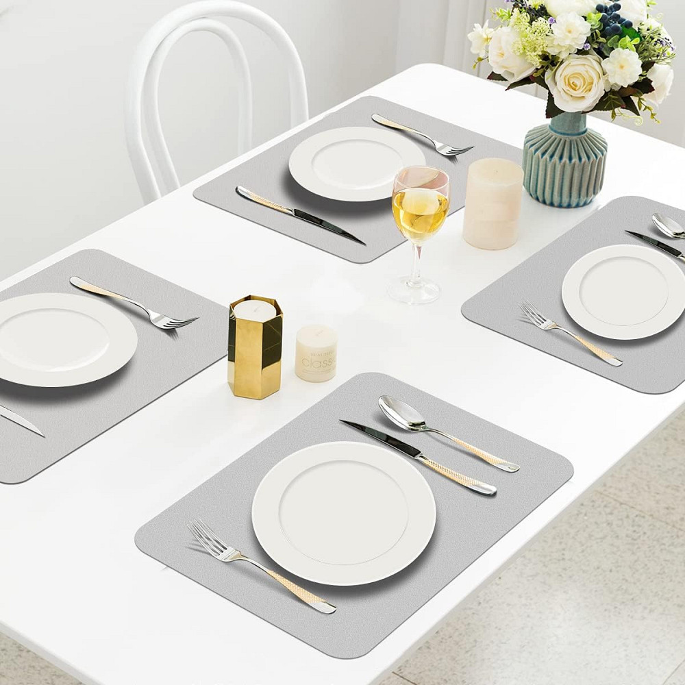 Супер поглинаючий килимок нековзний для сушіння посуду суперабсорбуючий 29*39см Сірий Вінниця - фото 5