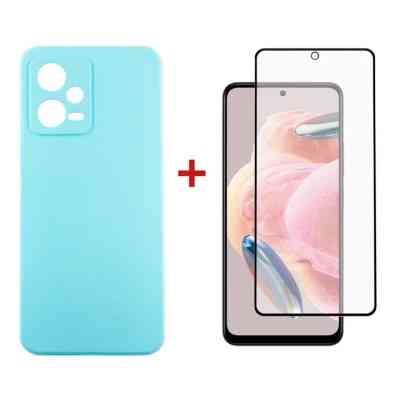 Чехол для мобильного телефона Dengos Xiaomi Redmi Note 12 5G Case + Glass (Ice blue) (DG-KM-84) Винница