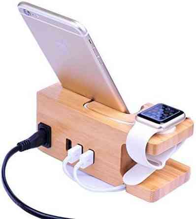 USB-зарядна станція з бамбукового дерева AICase 3 порти USB концентратор 3.0 для iPhone і для Apple  Дніпро