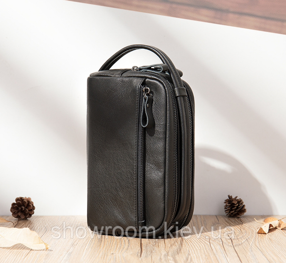 Мужская кожаная барсетка Leather Collection (9074) Киев - изображение 3